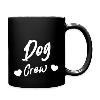 Dog Crew Herz - Tasse einfarbig - Schwarz - Rechts