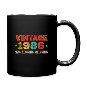 Millésime 1986 - Mug uni - noir - Droite