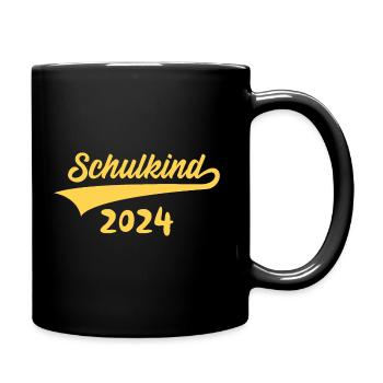 EINSCHULUNG ENDLICH SCHULKIND 2024 - Tasse einfarbig - Schwarz - Rechts