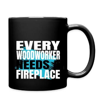 gift chop wood blogger carpenter jokes sayings - Tasse einfarbig - Schwarz - Rechts