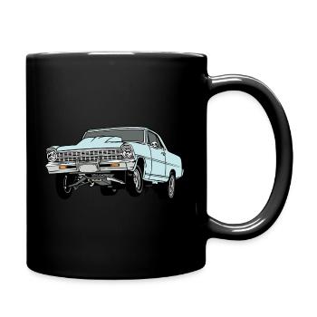 Dragster turkis - Tasse einfarbig - Schwarz - Rechts