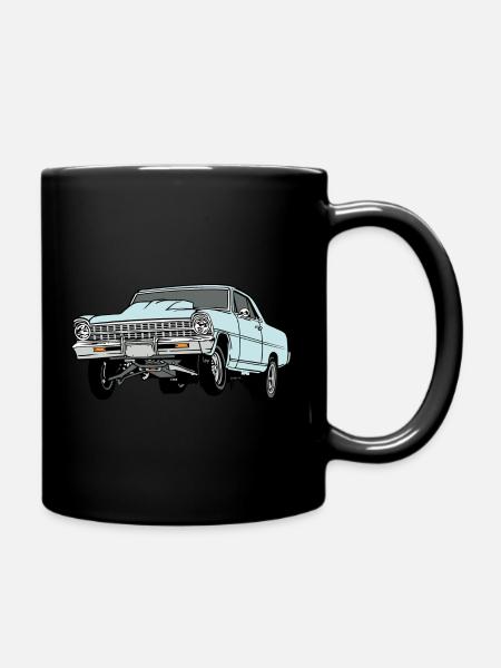 Dragster turkis - Tasse einfarbig - Schwarz