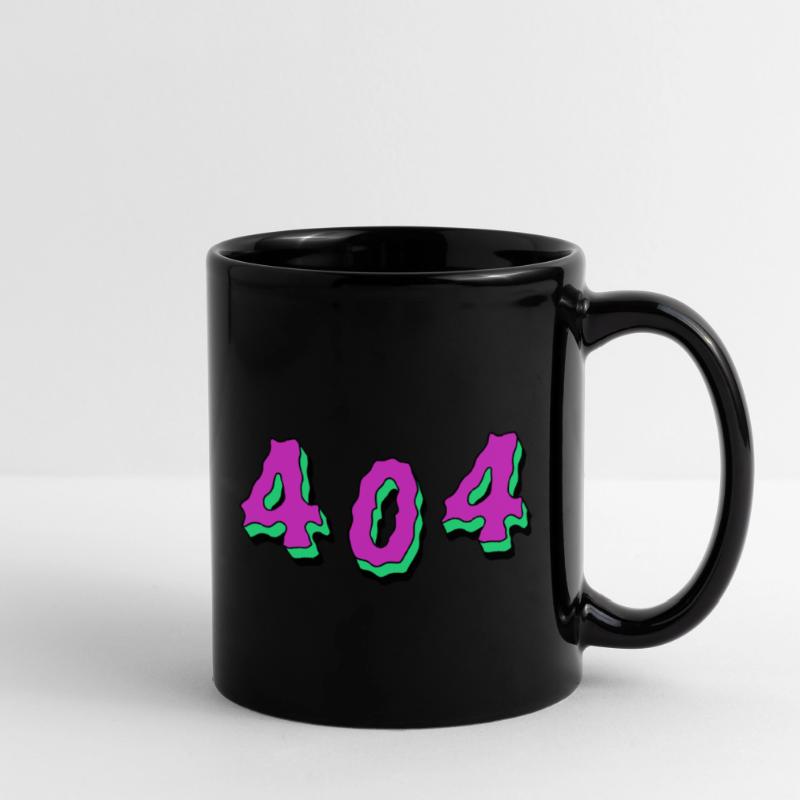 404 Error Code Minimalistic Design for Programmer Full Colour Mug