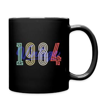 1984 Vintage - Tasse einfarbig - Schwarz - Rechts