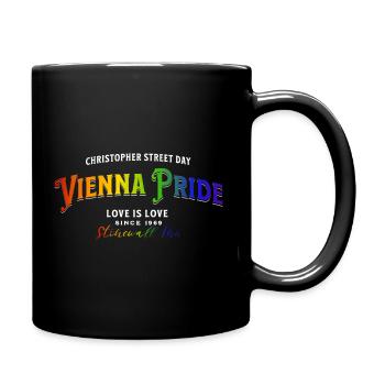 Vienna Gay Pride, LGBTQ+ - Full Colour Mug - black - Right
