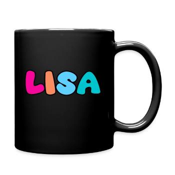 Nom - Lisa - Mug uni - noir - Droite