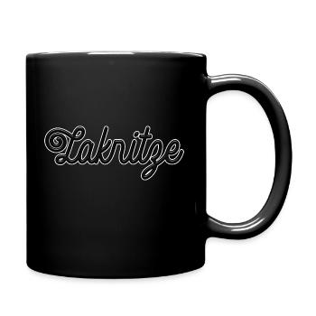 Lakritze naschen - Spruch - Tasse einfarbig - Schwarz - Rechts