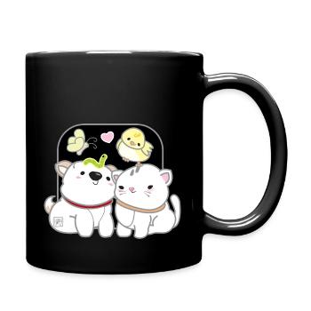 Chien Coréen - Style Japonais 13 - Mug uni - noir - Droite