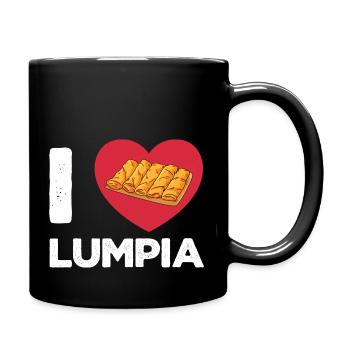 I love lumpia Design for a lumpia lover - Tasse einfarbig - Schwarz - Rechts