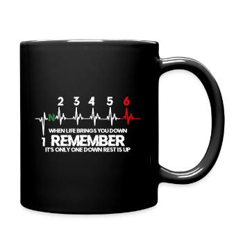 Funny Motorcycle Biker 1N23456 Bike Gear Shift - Full Colour Mug - black - Right
