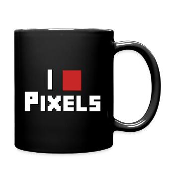 I love Pixels - Full Colour Mug - black - Right