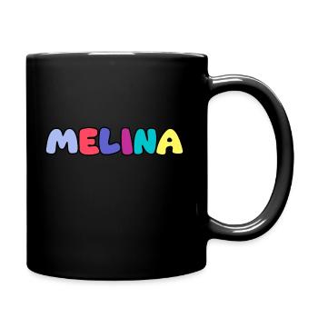 Nom - Melina - Mug uni - noir - Droite