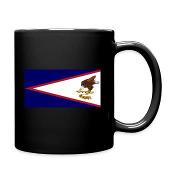 Amerikanisch-Samoa - Tasse einfarbig - Schwarz - Rechts