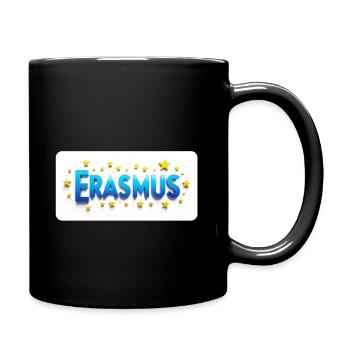 Erasmus Exchange Semester - Blue Text Design - Full Colour Mug - black - Right