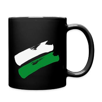 Steiermark Flagge - Pinsel Streifen - Tasse einfarbig - Schwarz - Rechts