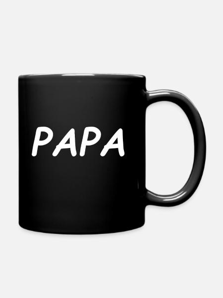 Papa - Tasse einfarbig - Schwarz