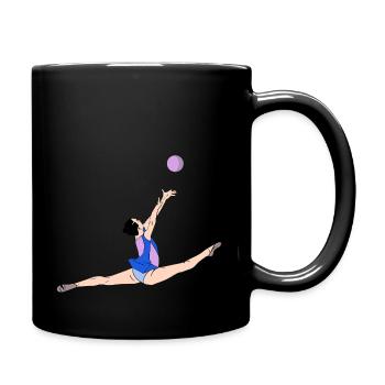 Rhythmische Sportgymnastik - Ball - Turnen - Tasse einfarbig - Schwarz - Rechts