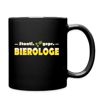 Bier Wissenschaft Alkohol - Tasse einfarbig - Schwarz - Rechts