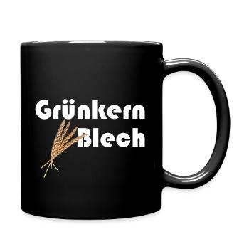 Gruenkernblech2k - Tasse einfarbig - Schwarz - Rechts