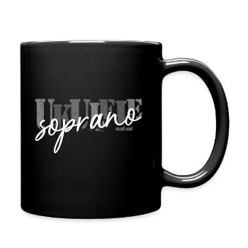 Sopran Ukulele schwarz weiß - Tasse einfarbig - Schwarz - Rechts
