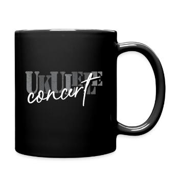 Ukulélé de concert Noir Blanc - Mug uni - noir - Droite