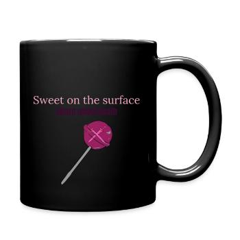Doux en surface, pointu en dessous Esthétique - Mug uni - noir - Droite
