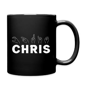 Persönliche Handzeichen-Design - Tasse einfarbig - Schwarz - Rechts