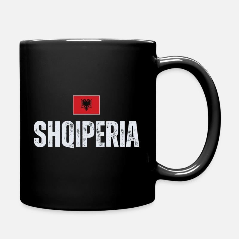 Fabriqué en Albanie, drapeau de l’Albanie - Mug uni - noir