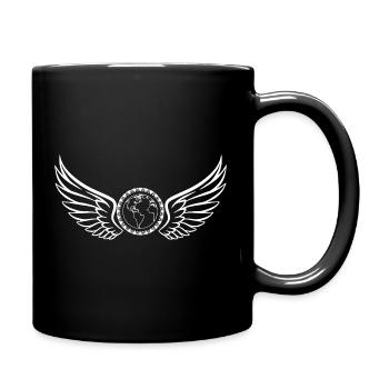 Earth carried by wings - Full Colour Mug - black - Right