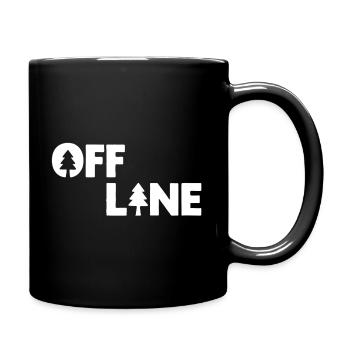 Offline – Natur, Wald & Outdoor Spruchmotiv - Tasse einfarbig - Schwarz - Rechts