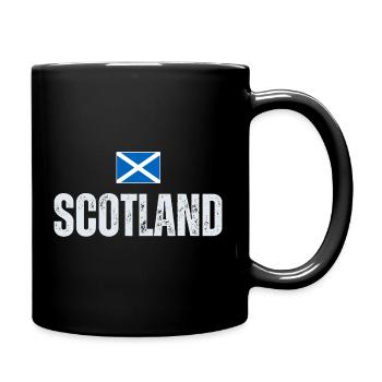 Flag of Scotland, Scottish patriot - Full Colour Mug - black - Right