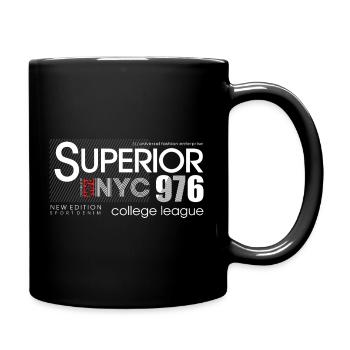 Abstract Geometric Pattern Ombre - Full Colour Mug - black - Right