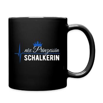Nix Prinzessin - Schalkerin - ECG Pulse Gift - Full Colour Mug - black - Right