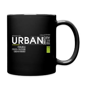 Urban City 1986 graphic text - Full Colour Mug - black - Right