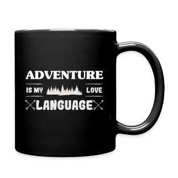 Adventure is my language - Full Colour Mug - black - Right