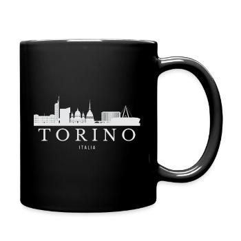 Skyline von Turin, Turin, Italien - Tasse einfarbig - Schwarz - Rechts