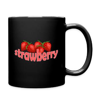 Fraise - Mug uni - noir - Droite