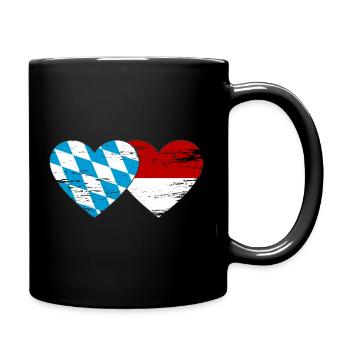 Bavaria Indonesia Flag Heart Used - Full Colour Mug - black - Right