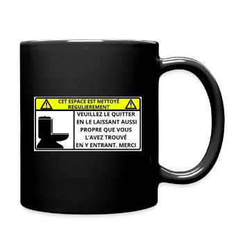 Raum - Tasse einfarbig - Schwarz - Rechts