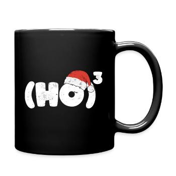 Ho Ho Ho Weihnachtsmann Hut Geschenk Vintage Weihnachten - Tasse einfarbig - Schwarz - Rechts