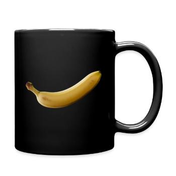 Illustration néon banane - Mug uni - noir - Droite