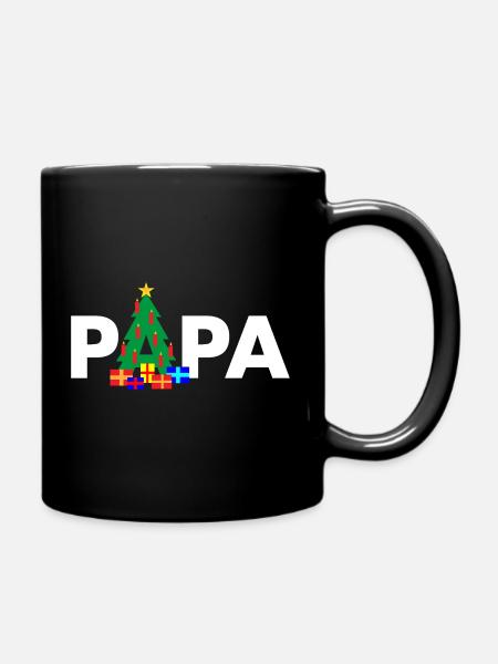 Papa Sapin de Noël - Mug uni - noir
