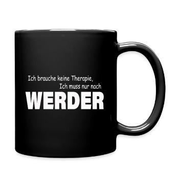 Therapie WERDER - Tasse einfarbig - Schwarz - Rechts