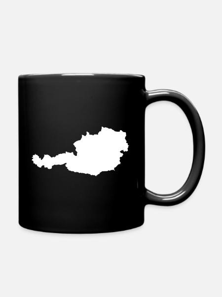 Dessin Autriche Contour sur textiles - Mug uni - noir