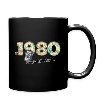 1980's Vintage Retro – Cassette – Cool Olds - Full Colour Mug - black - Right