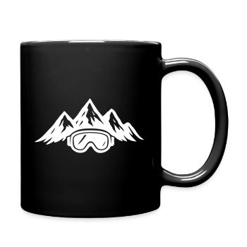 Icône de piste des montagnes de ski Ski Goggles - Mug uni - noir - Droite
