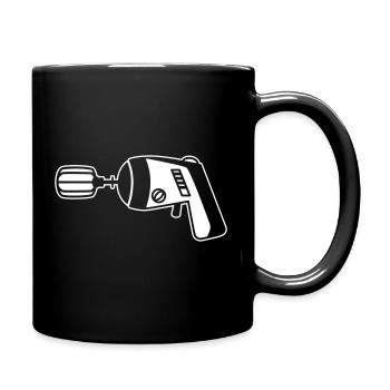 Phaser meets Mixer – Funny Geek & Cook - Full Colour Mug - black - Right
