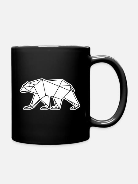 Polar Bär Polygon Eisbär Symbol - Tasse einfarbig - Schwarz