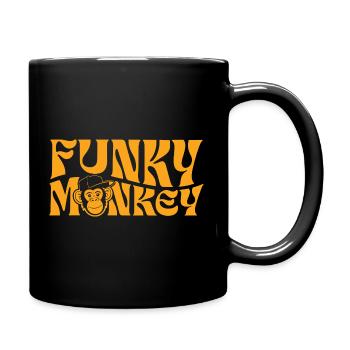 Funky Monkey Retro Typography - Full Colour Mug - black - Right