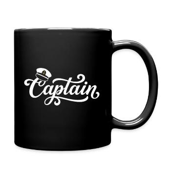 Captain Cap Sailing - Full Colour Mug - black - Right